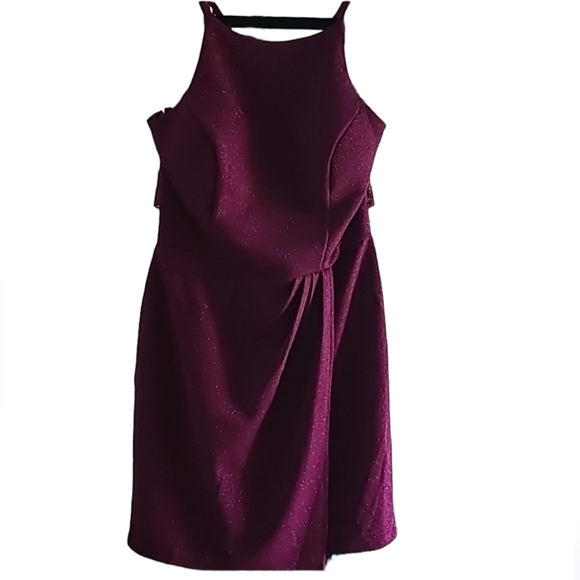 SPEECHLESS WOMENS JUNIORS METALLIC FUCHSIA SPARKLING PARTY PROM DRESS SIZE 11 - Picture 3 of 16